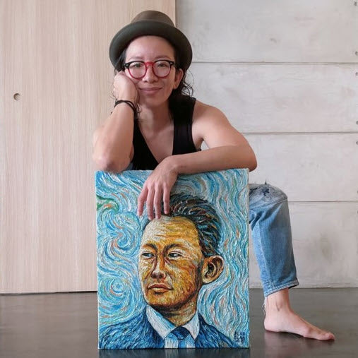 "Lee Kuan Yew" Original Oil Painting by Jeffrey Koh of @flabslab