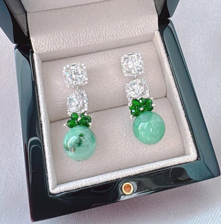 Emerald Type A Jadeite - designed for HRH Princess Hitachi of Japan by @lechellepetite