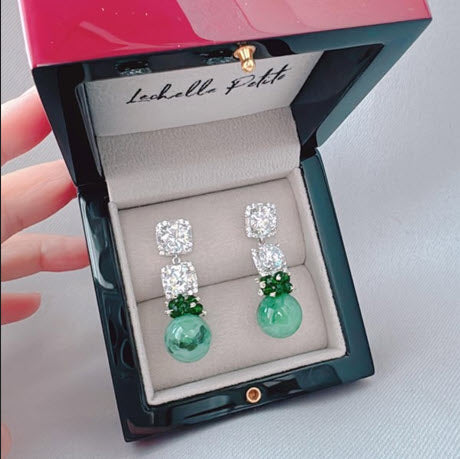 Emerald Type A Jadeite - designed for HRH Princess Hitachi of Japan by @lechellepetite